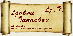 Ljuban Tanackov vizit kartica